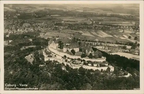 Ansichtskarte Coburg Veste Coburg Original-Flugzeugaufnahme 1934