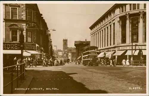 Postcard Großbritannien Unsortiert KNOWSLEY STREET, BOLTON 1930