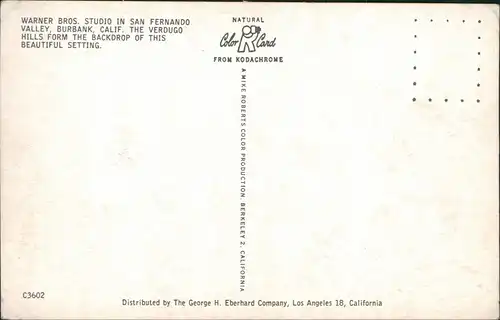 San Fernando California WARNER BROS. STUDIO, BURBANK, CALIF. THE VERDUGO 1960