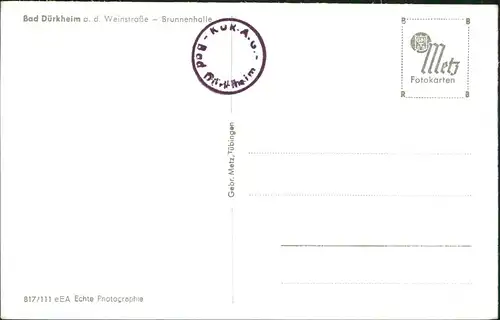 Ansichtskarte Bad Dürkheim Panorama-Ansicht, Brunnenhalle 1960