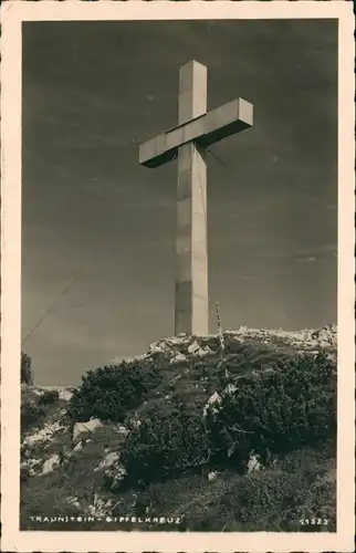 Ansichtskarte Traunstein Umlandansicht Traunsteinkreuz 1952