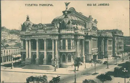 Postcard Rio de Janeiro THEATRO MUNICIPAL Theatro (Theater) 1910