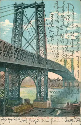 Postcard New York City Williamsburg Bridge 1906