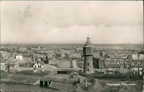 Postkaart Vlissingen Panorama-Ansicht 1957