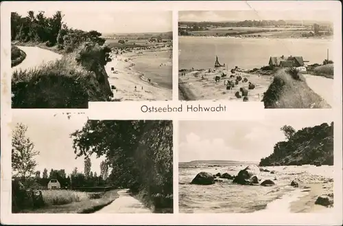 Ansichtskarte Hohwacht Mehrbildkarte Ostsee Ostseebad Strand 1954
