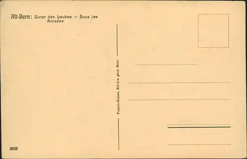 Bern (Schweiz) Berne Strassen Ansicht Unter den Lauben Arcades 1920