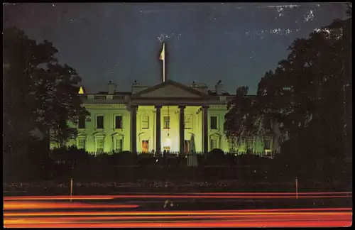 Postcard Washington D.C. The White House Weißes Haus 1960