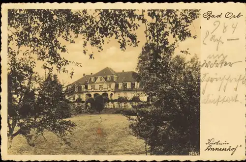 Ansichtskarte Bad Orb Kurhaus Annenhof 1925