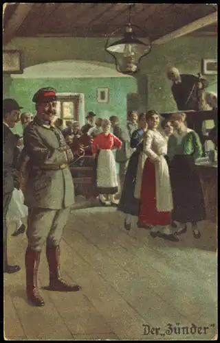 Ansichtskarte Der Zünder Soldaten Humor 1917   1. Weltkrieg   (Feldpoststempel)