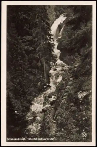 Ravenna Wasserfall Ravennaschlucht Höllental (Schwarzwald) 1940
