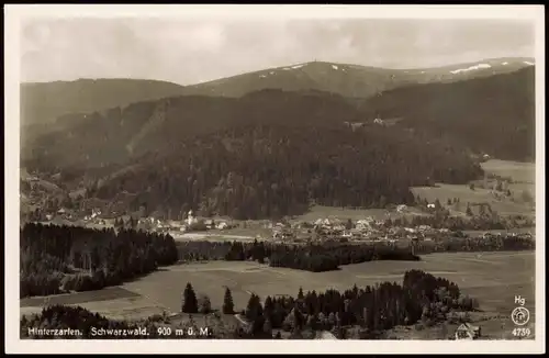 Ansichtskarte Hinterzarten Panorama-Ansicht, Ort im Schwarzwald 1940