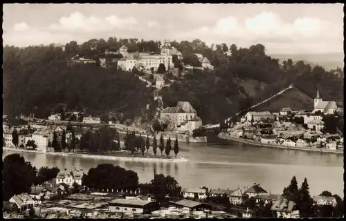 Ansichtskarte Passau Panorama-Ansicht Niederhaus und Jizstadt 1960