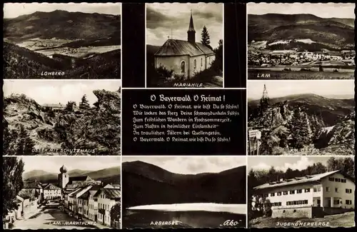 Lam (Oberpfalz) Mehrbildkarte mit Orts- und Umland-Ansichten 1965