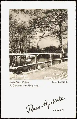 Ansichtskarte Uelzen Die Ilmenau am Königsberg im Winter 1963