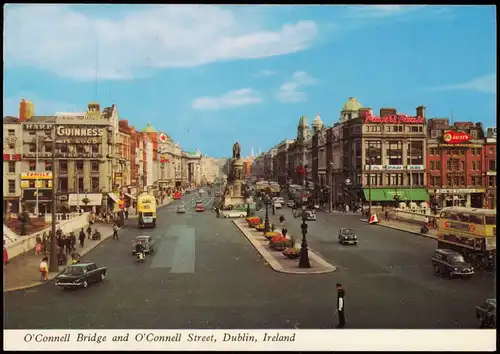 Dublin Baile Átha Cliath O'Connell Bridge and O'Connell Street 1967