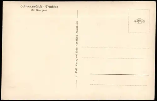 Schwarzwald   Trachten/ Typen Mann und Frau mit Schäppel 1930