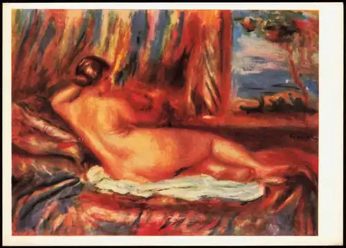 Künstlerkarte Gemälde: AUGUSTE RENOIR (1841-1919) Liegender Rückenakt 1973