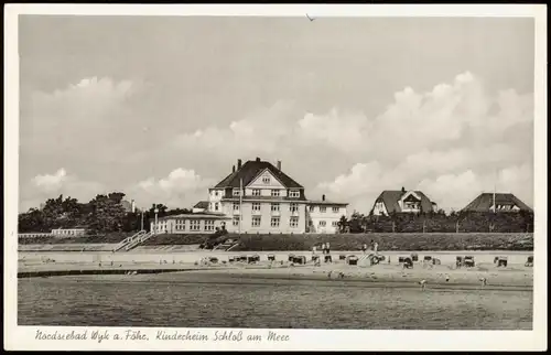 Ansichtskarte Wyk (Föhr) Kinderheim Schloß am Meer 1962