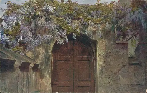 Ansichtskarte Namedy-Andernach Schloss Namedy, Portal Eingang 1910