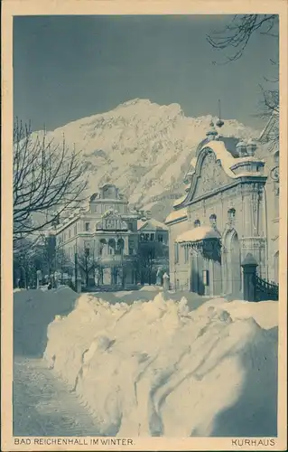 Ansichtskarte Bad Reichenhall Königliches Kurhaus im Winter 1925
