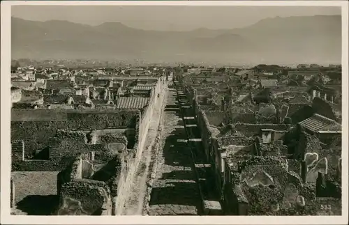 Cartoline Pompei Panorama-Ansicht Neapel Pompeji 1940