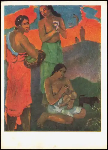 Russische Künstlerkarte Gemälde Künstler Поль Гоген   Paul Gauguin 1970