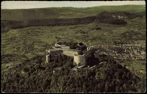 Ansichtskarte Neuffen Luftbild Burg Hohenneuffen 1961