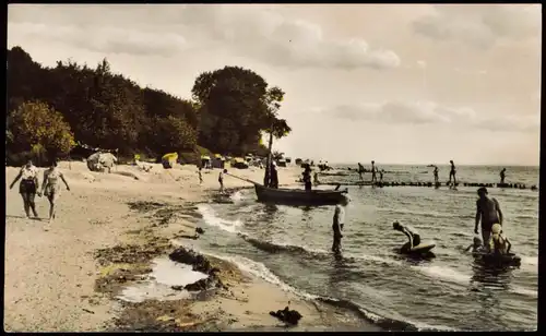 Ansichtskarte Sierksdorf Haffkrug Strandleben - Colorfoto Ak 1956