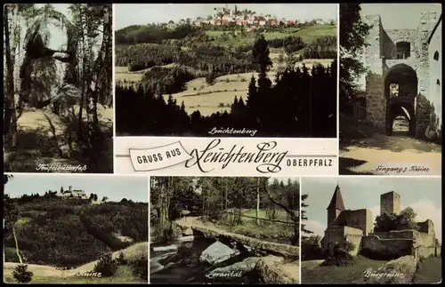 Ansichtskarte Leuchtenberg Mehrbild Stadtansichten Colorfoto AK 1958