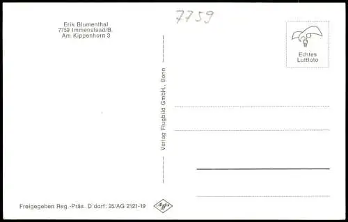 Immenstaad a. Bodensee Luftbild Erik Blumenthal Am Kippenhorn 3 1968