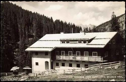 Ansichtskarte Sellrain Alpengasthof Bergheim Fotschertal Tirol 1958