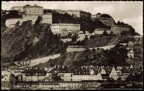 Ansichtskarte Ehrenbreitstein-Koblenz Der Ehrenbreitstein - Fotokarte 1955