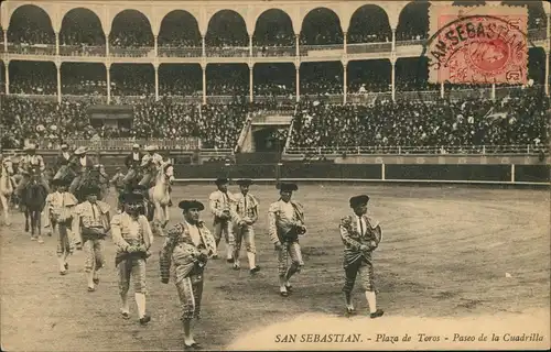 San Sebastian Donostia / Donosti Plaza de Toros - Paseo de la Cuadrilla 1911