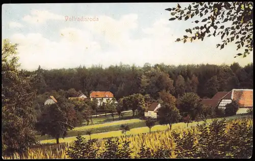 Ansichtskarte Vollradisroda Ortsansicht, Höfe und Häuser 1910