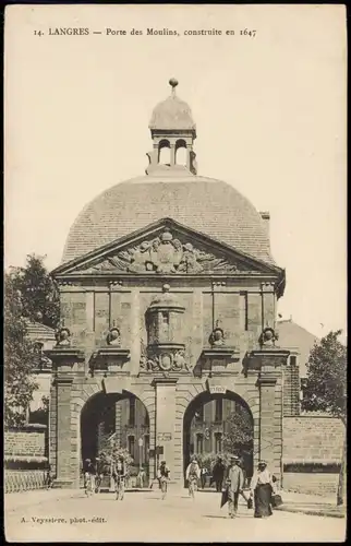 CPA Langres LANGRES Porte des Moulins 1915