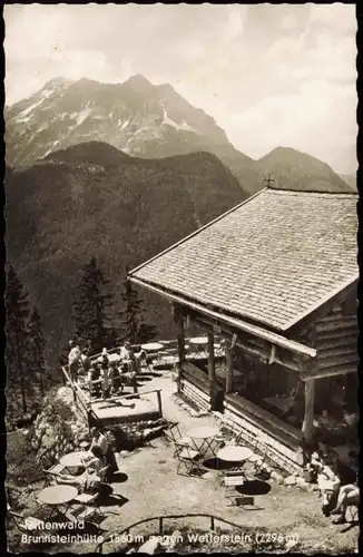 Ansichtskarte Mittenwald Brunnsteinhütte Wetterstein 1963