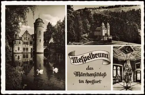 Ansichtskarte Mespelbrunn Wasserschloss, Saal, Gruftkapelle 1960