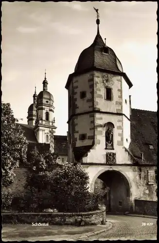 Ansichtskarte Schöntal Eingang, Straßenpartie 1964