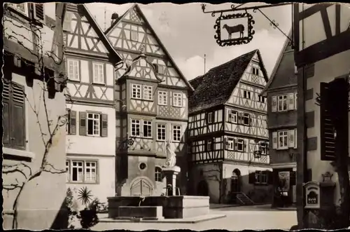 Ansichtskarte Neudenau Marktplatz 1960