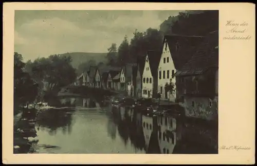 Ansichtskarte  Stimmungsbild: Ort Wenn der Abend niedersinkt 1915