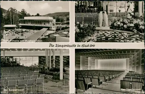 Ansichtskarte Bad Orb Mehrbild-AK Konzert-Halle Innen & Außen 1959