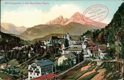 Ansichtskarte Berchtesgaden Umland-Ansicht mit den Bayrischen Alpen 1910