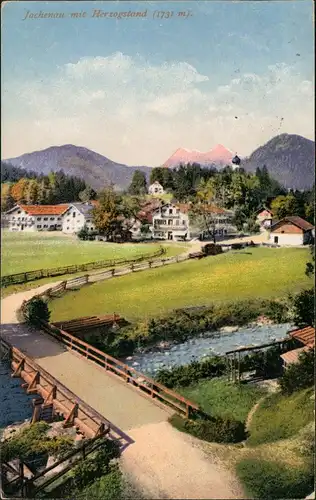 Jachenau Panorama-Ansicht Jachenau mit Herzogstand (1731 m). 1929