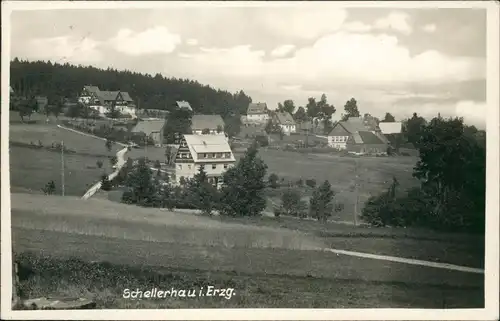 Schellerhau-Altenberg (Erzgebirge) Panorama  mit Oberer Gasthof  Thümmel 1941