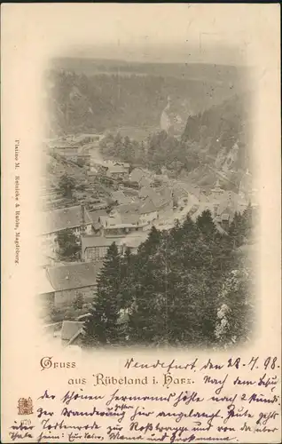 Ansichtskarte Rübeland Panorama-Ansicht 1898