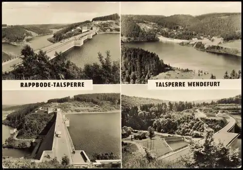 Ansichtskarte  DDR Mehrbildkarte Ostharz-Talsperrensystem 1972