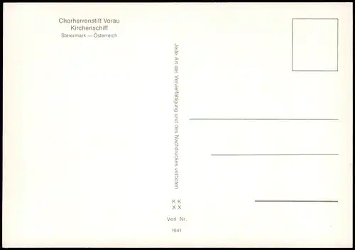 Vorau Kirchenschiff Chorherrenstift Vorau Steiermark Österreich 1970