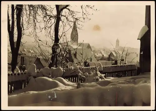 Ansichtskarte Kaufbeuren Panorama-Ansicht, Allgäu im Winter 1959