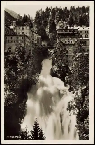Ansichtskarte Bad Gastein Wasserfall - Hotels 1939