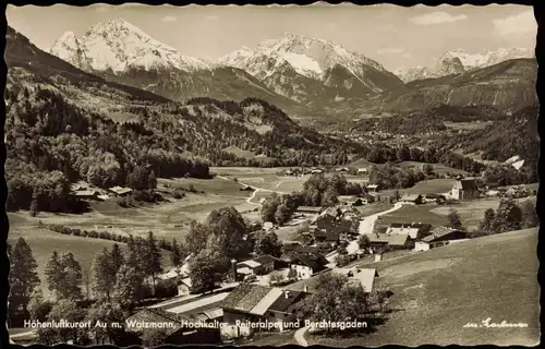 Berchtesgaden Au m. Watzmann, Hochkalter Reiteralpe und Berchtesgaden 1950